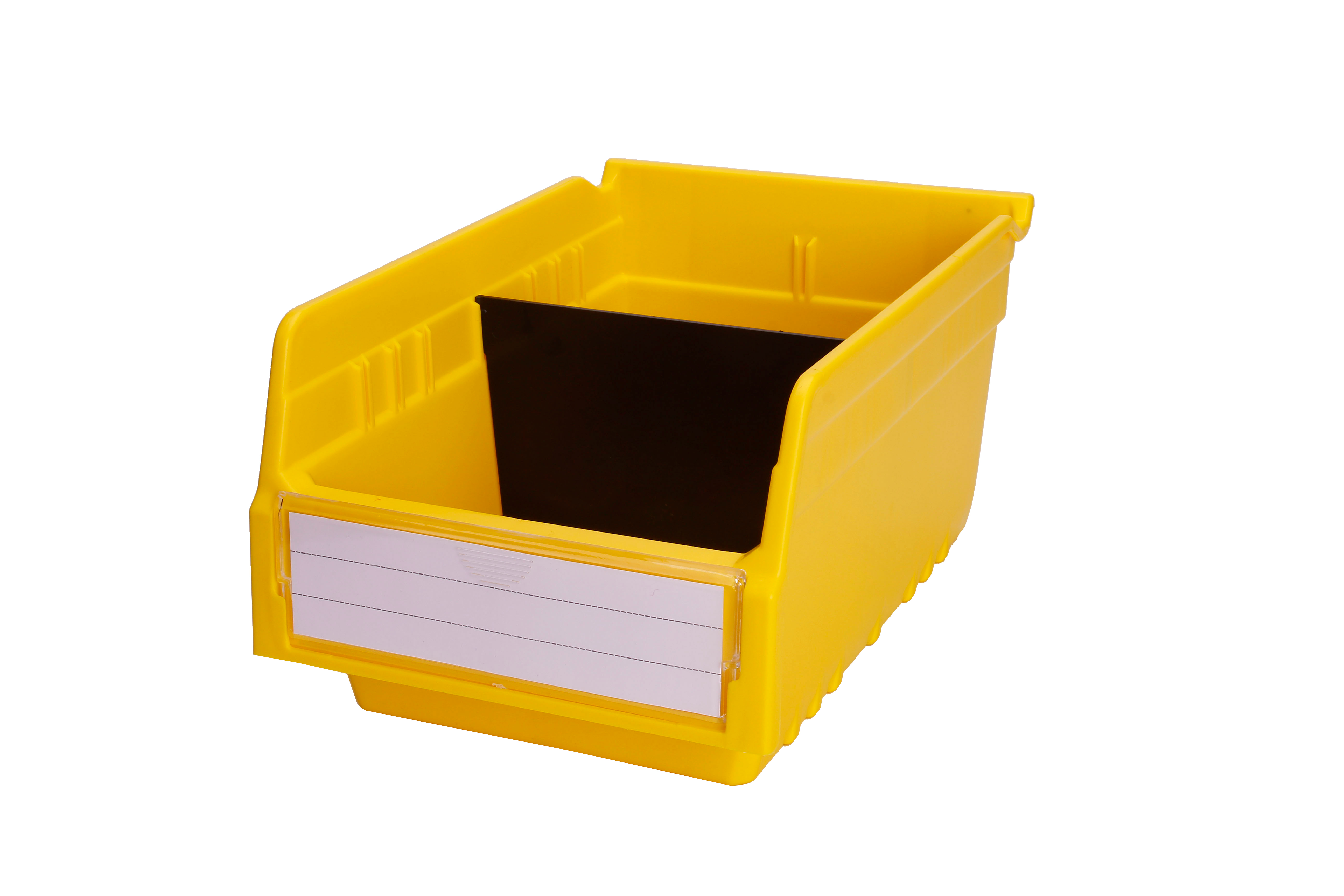 NO Foldable Plastic Shelf Bin for Stacking Medicine in Warehouse Semi-Open Front Crate