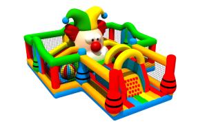 Wholesale Clown Inflatable Fun City Amusement Park Kids Inflatable Bounce House from china suppliers