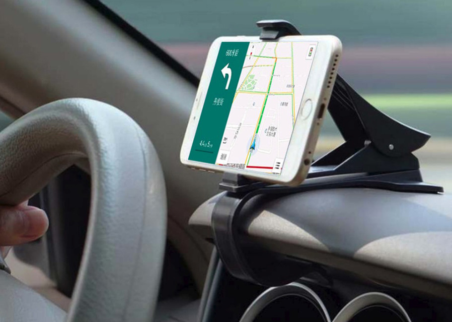 ABS Adjustable Phone Holder Dashboard Mounted Easy Operation Black White