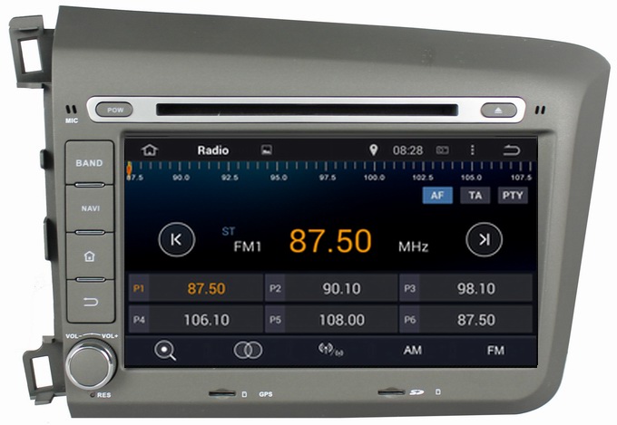 Ouchuangbo In Dah GPS Navigation Radio Stereo Multimedia Kit for Honda Civic 2012 Android