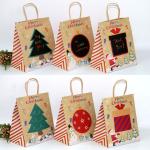DIY Graffiti Christmas Biodegradable Kraft Paper Bag For Cookie