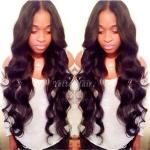No Chemical 100% Brazilian Human Hair Extensions Wet And Wavy Weave