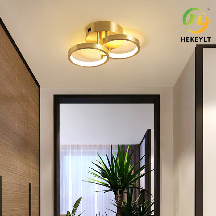 Copper Cloakroom LED Ceiling Light Simple Aisle Lamp