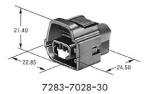 7283-7028-30 Weatherproof Auto Connectors 2 Pin Female Connector