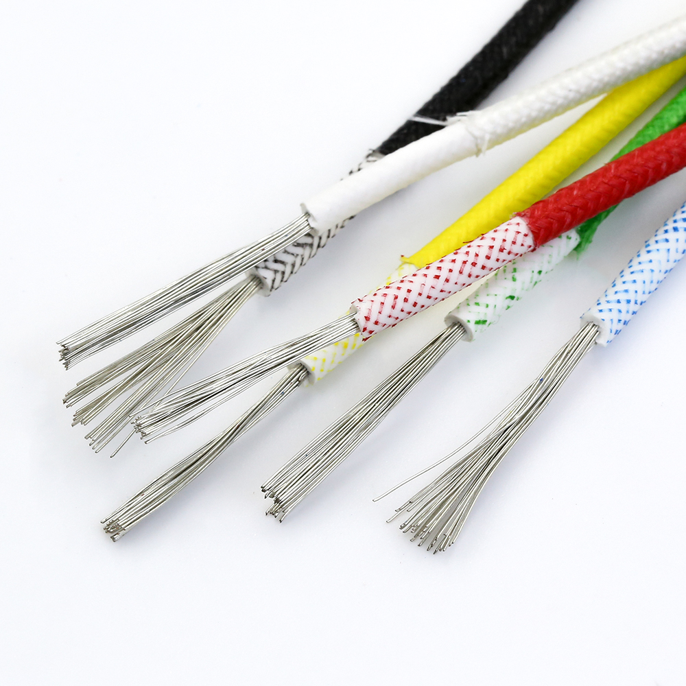 1m High Temperature Silicone Wire 0.3mm 1mm 1.5mm 4mm Glass Fiber