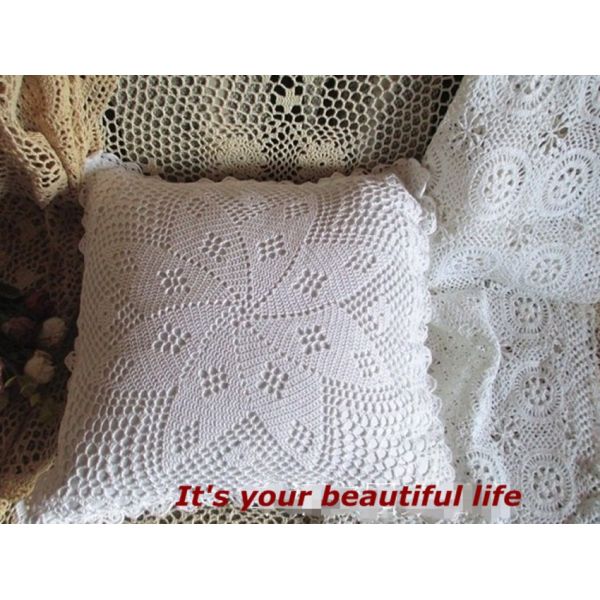 Cotton knitting Cushion cover, handmade crochet pillow cover, sofa cushion covers, pillow