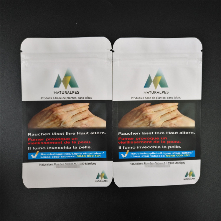 THC CBD Gummies Herbal Incense Packaging Biodegradable White Kraft Bags Food Pouches