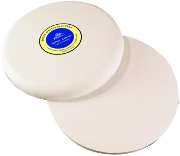 100% Natural Cotton Stretched Painting Canvas , Round Painting Canvas For