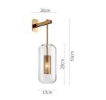 Post Modern Glass Material Corridor E27 Wall Mounted Lamps