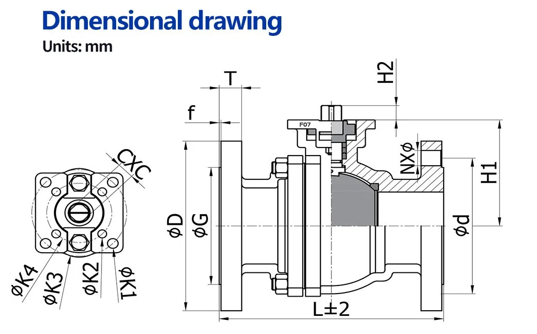 ANSI Class 150 Investment Casting Fire Safe Anti Static Wcb/CF8/CF8m Flange Ball Valve