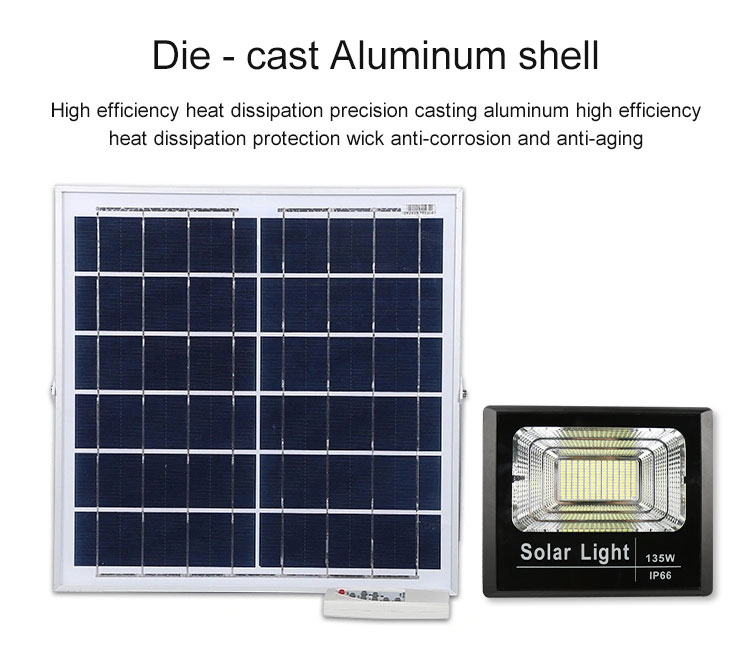 2500lm RA80 3000K Waterproof Solar Outdoor Flood Light