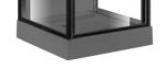 Pivot Door Square 4mm Tempered Clear Glass Shower Cabin With black Acrylic Tray