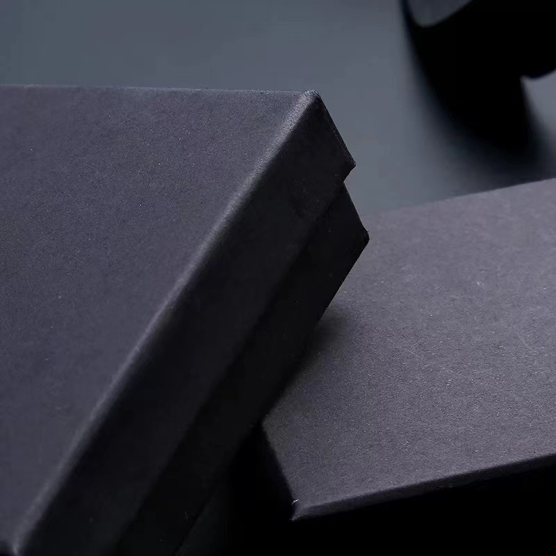 Black Paper Jewellery Packaging Jewelry Box For Earrings And Necklaces