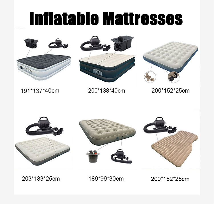 hot selling customize logo size Factory discount stock air mattress outdoor inflate mattress