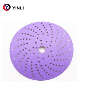 Wholesale Abrasive Automotive Purple Zirconia Sanding Disc Multi Holes With Velcro from china suppliers