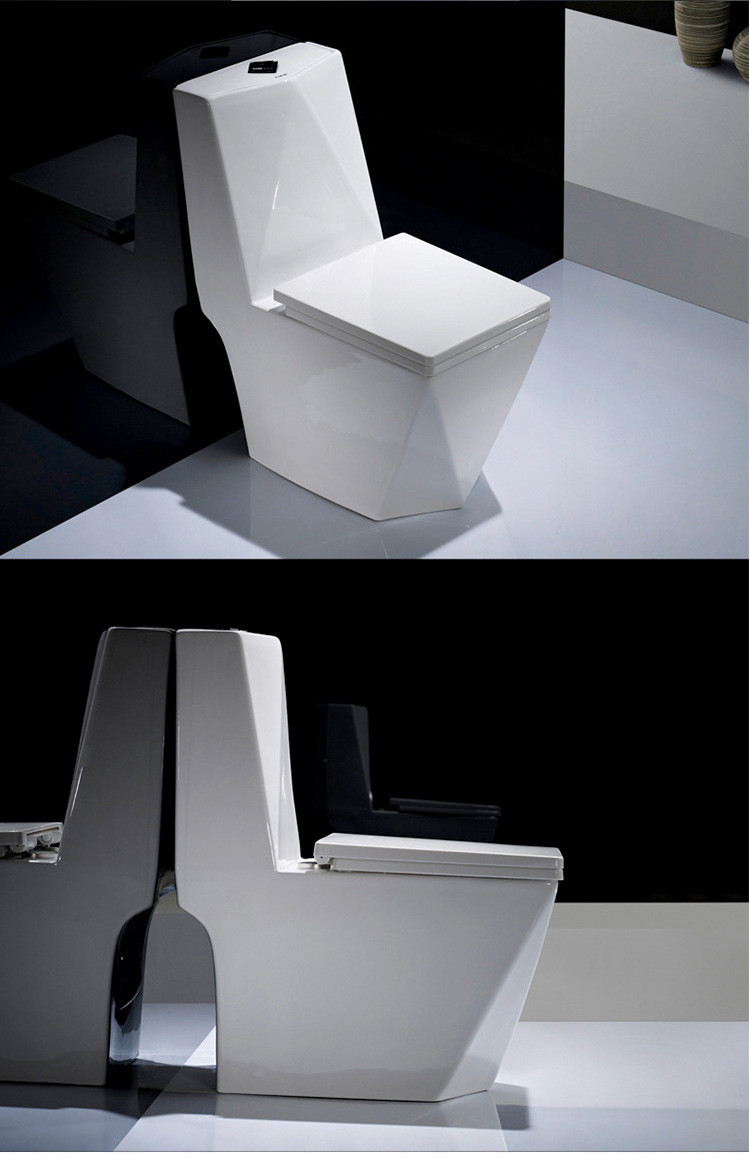 Sanitary Ware White Bathroom Ceramic Toilet Bowl Diamond Shape Floor Mounted Washdown One Piece Wc Toilets