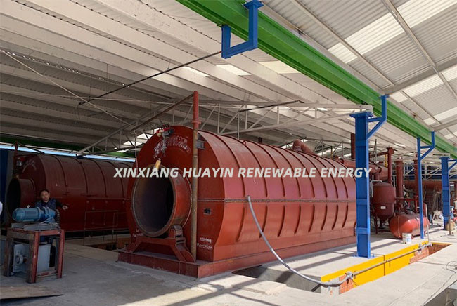 Huayin 5 Ton Pyrolysis Equipment Waste Tyre To Diesel Plant