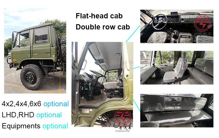 Dongfeng 320HP Euro6 Cargo Truck 6x6 Chassis All Wheel Drive 6 Wheels Diesel 6X6 Truck