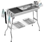 73*33.5*70cm Barbecue Outdoor Stainless Steel Barbecue Grill BBQ Carbon Grill