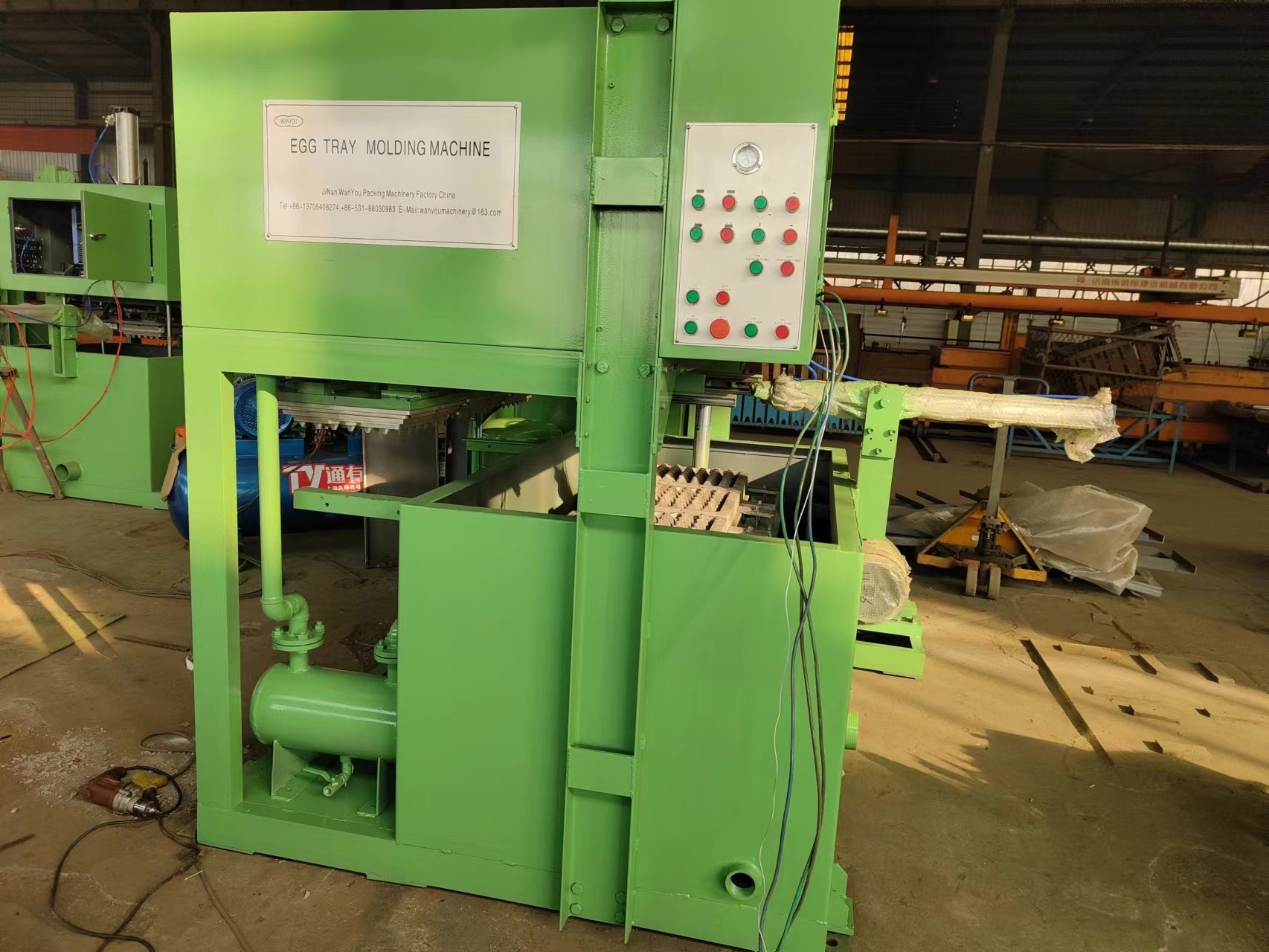 700pcs/hr Paper Pulp Molding Machine Reciprocating Type For Egg Tray / Fruit Tray