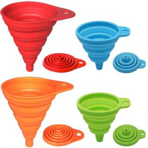 Wholesale Silicone Collapsible Funnel Set Kitchen Gadget For Bottle Liquid Transfer from china suppliers