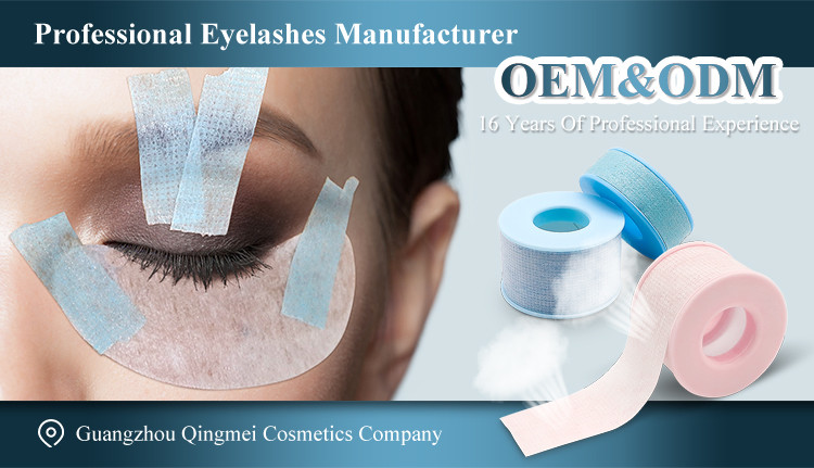 Custom Eyelash Extension Tape Sensitive 2Pcs Pack Blue Pink Ribbon Micropore Silicone Gel Tape