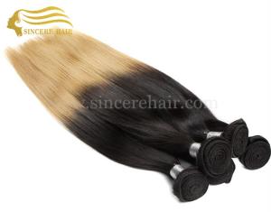 Wholesale 22 Inch Brazilian Remy Human Hair Weft Extensions For Sale - 22&quot; Straight Ombre Blonde Human Hair Weave for sale from china suppliers