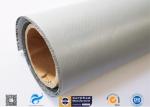 Industrial Fireproof Fiberglass Fabric , 510g Single Side Rubber Coated