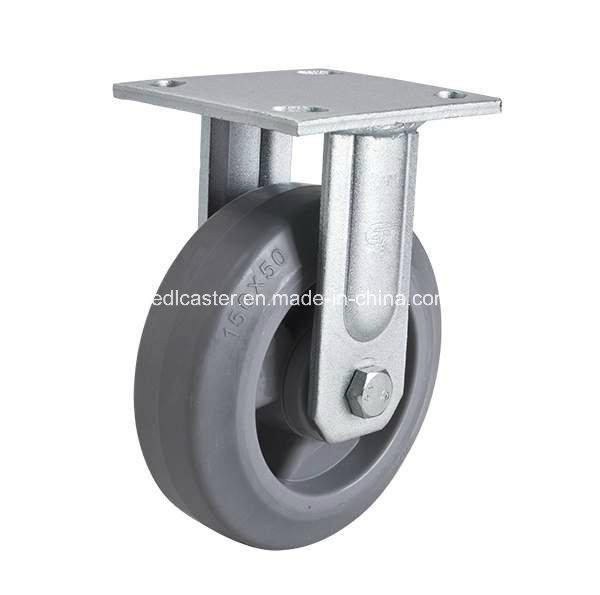 Ball Bearing 6 Inch 350kg Heavy Duty Rigid TPE Caster for Industrial Equipment