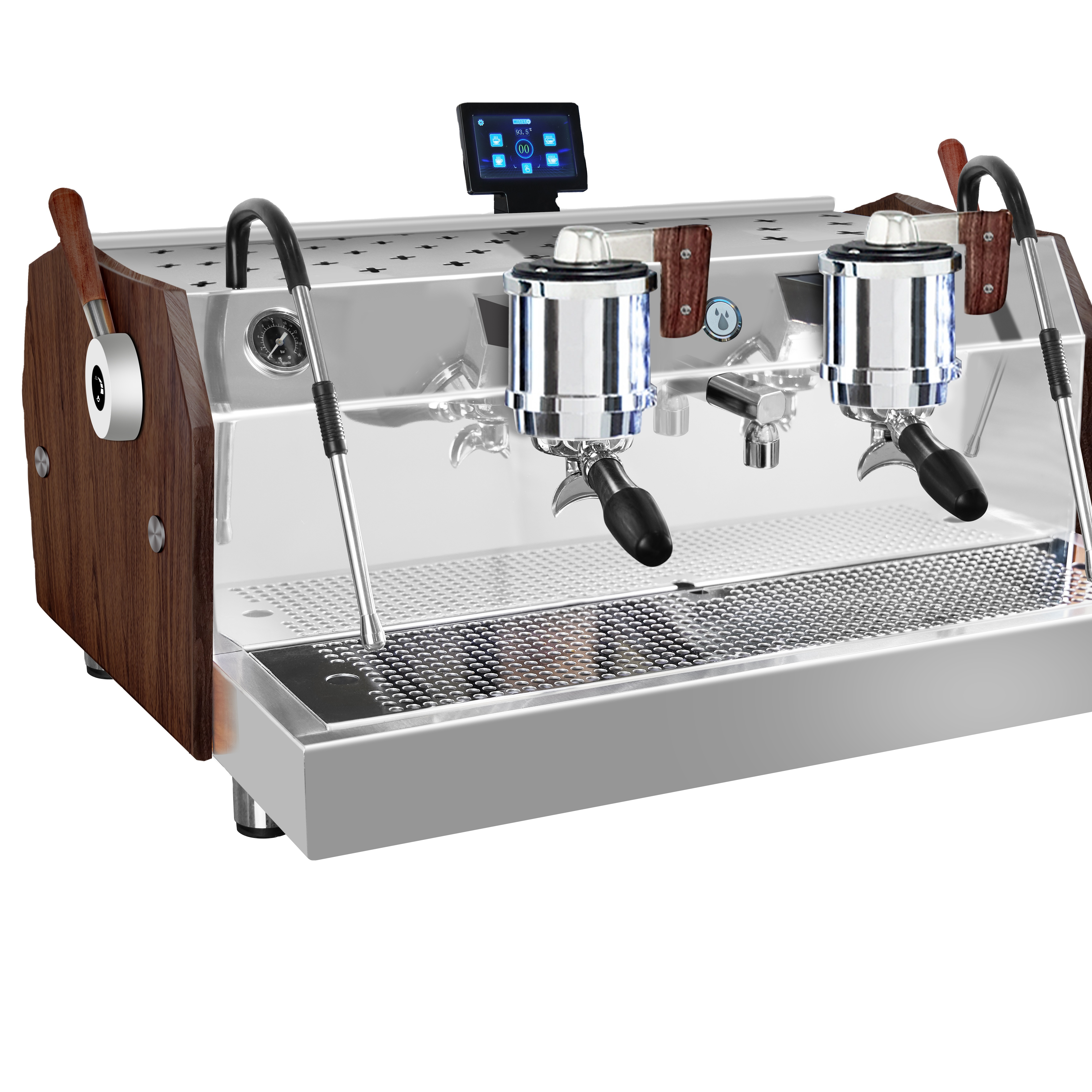 Commercial Double-head Electric Espresso Coffee Maker- Dual Boilers Capacity 11L 2L 2L