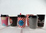 Disposable Insulated Coffee Cups Double Wall Printed Cups With Lids