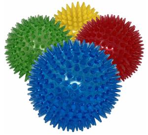 Wholesale TPR Soft Rubber Squeaky Dog Ball Blue Yellow Red from china suppliers