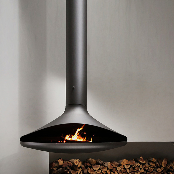 hanging fireplace
