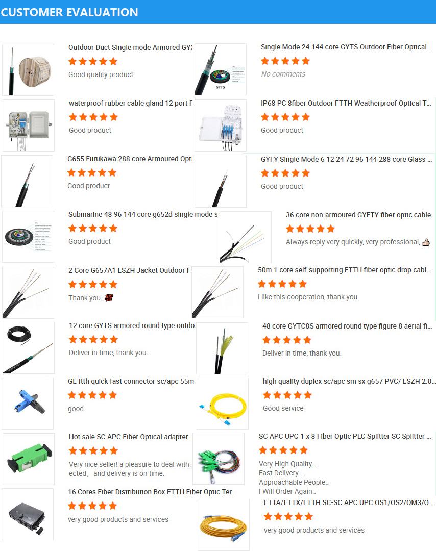 HXCOWO GYXTW Outdoor Armoured Fiber Cable for Stable Network Data Signal Transmission