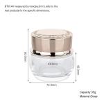 35g Clear Glass Empty Cream Jar Double Wall Cosmetic Jars For Skincare Cosmetics