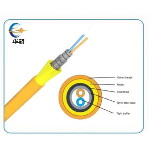 Wholesale Fiber Optic Cable Kevlar Aramid Armored LSZH Jacket Spiral Armored Multi Core Fiber from china suppliers