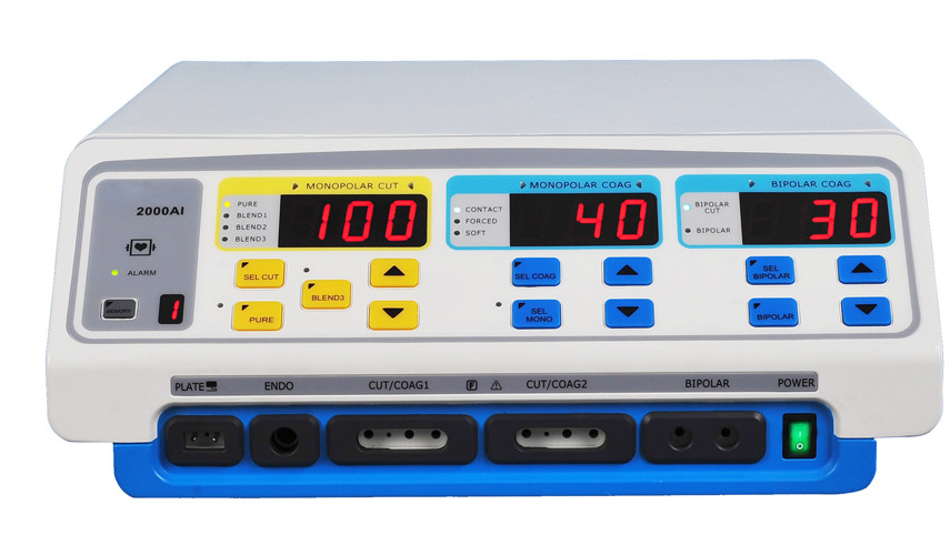 Mono - Polar / Bipolar Skin Cautery Machine , 400W LED Spectrum Surgical Cautery Machine