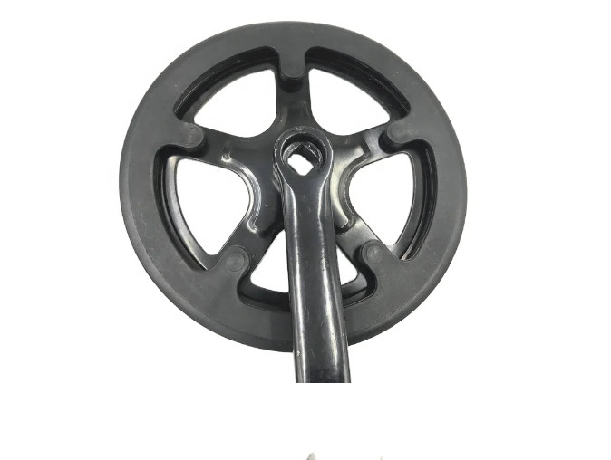 Black Bicycle Chainwheel Crank With Double Plastic Cover 36T 152mm 165MM
