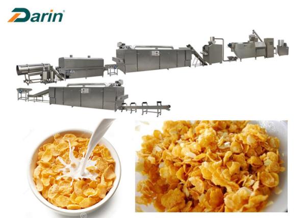 Kellogg Breakfast Cereal Corn Flakes Processing Line Stailess Steel Siemens