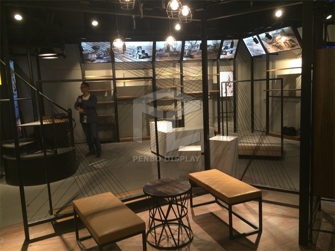 Acrylic Clothing Display Rack Garment Store Interior Display Furniture