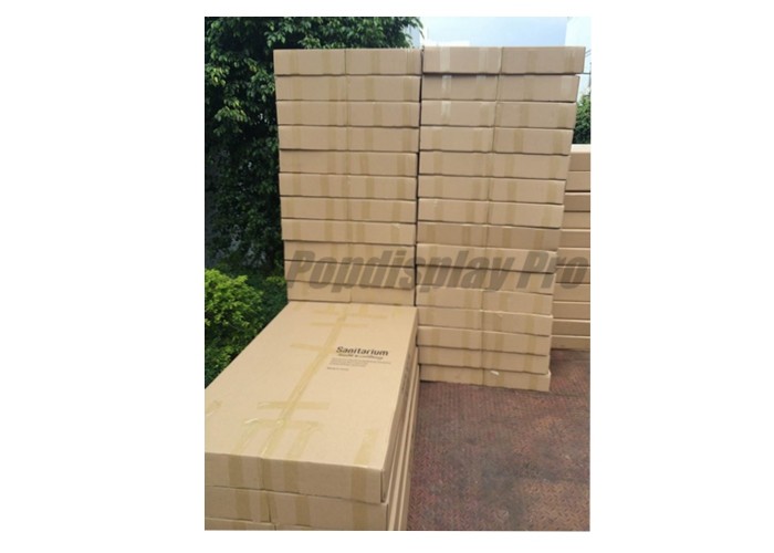 4 Shelves Cardboard Point Of Sale Display Stands Environmental Friendly
