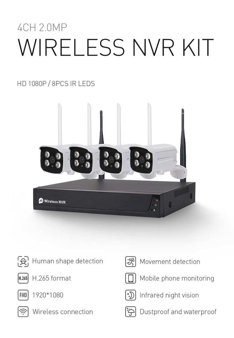 Tuya Wireless Camera Cctv Ip Video Wifi Camera Outdoor Security Home Alarm System Surveillance Kits Outdoor Fixed Camera