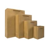 Brown Biodegradable Bulk Craft Paper Bags , Durable Paper Shopping Bags With