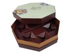 Octagon Shape Cardboard Box Logo UV Gold Foil Stamping OEM Design Customized