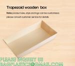 Wooden Food Packaging Box Cake Dessert Container With Plastic Cover, Take Out