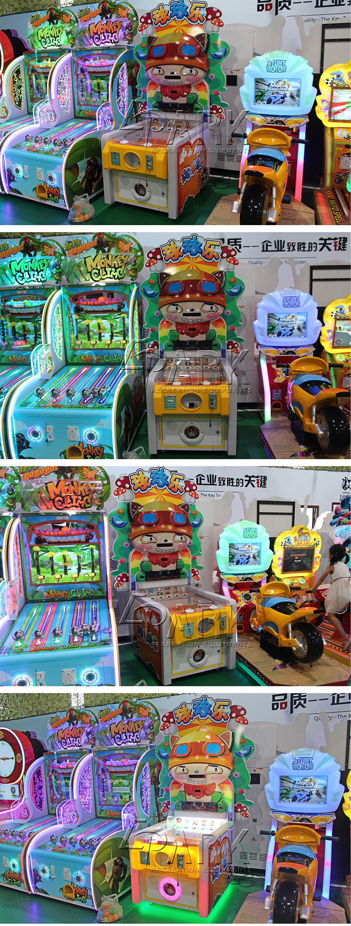 Happy Throw Ball Shooting Games Capsule Toy / Kids Redemption Ticket Arcade Game Machine