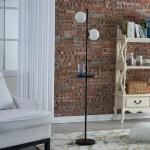 Modern Glass Ball E27 Iron Tray Table Floor Lamp For Living Room