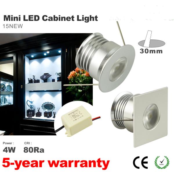 Mini 4W LED wine cabinet showcase lighting LED Recessed light 12V DC/AC, 85