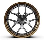 Brushed Dark Gun 2Piece Forged Wheels Rims Metal Barrel Polished Bronze 5X112 20
