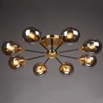 Modern Parlor LED Chandelier Smoke grey/Clear Glass Dining Room Bedroom Pendant